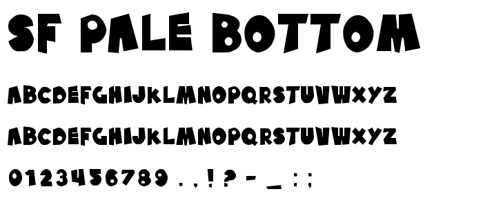 SF Pale Bottom font